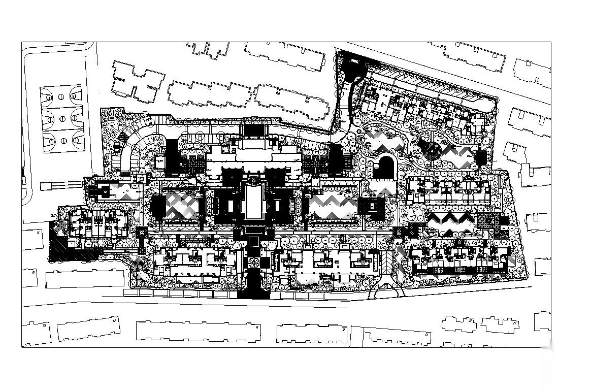 [浙江]杭州新华园住宅植物CAD施工图设计施工图下载【ID:161068168】