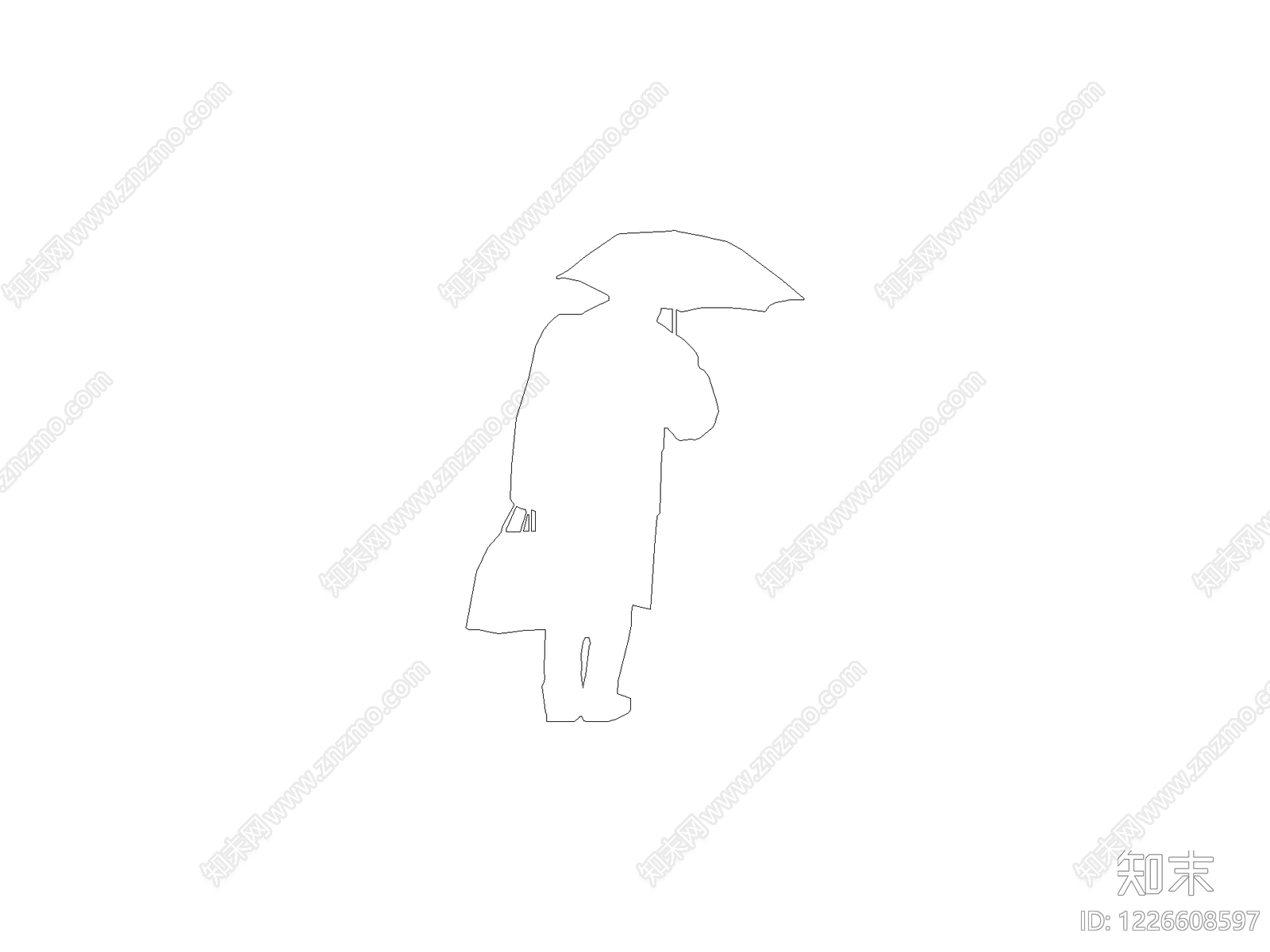 现代人物CAD图纸