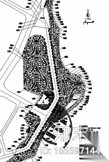 度假村景观规划设计总平面图施工图下载【ID:165597144】