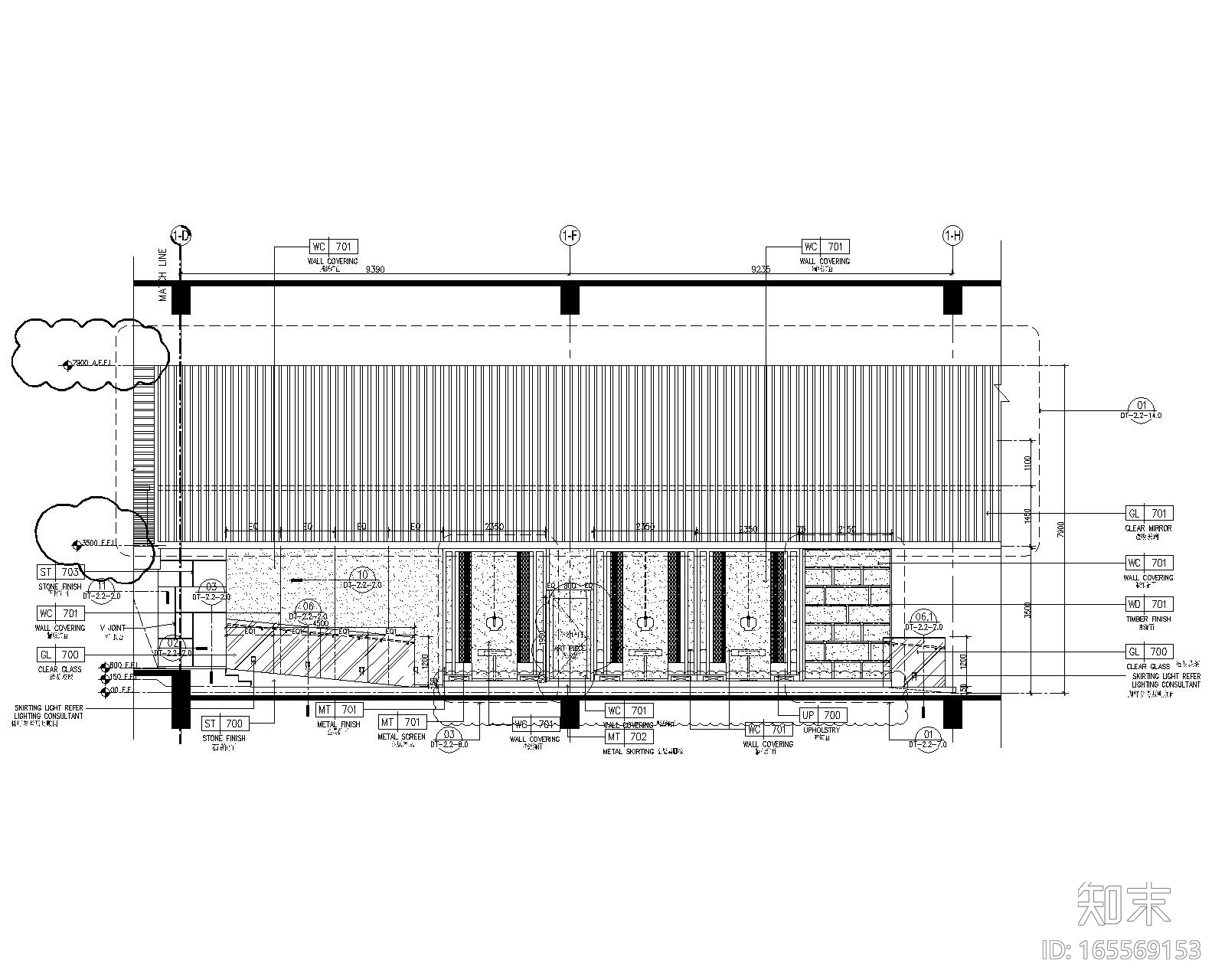 [浙江]丽笙东港大酒店室内装修设计施工图cad施工图下载【ID:165569153】