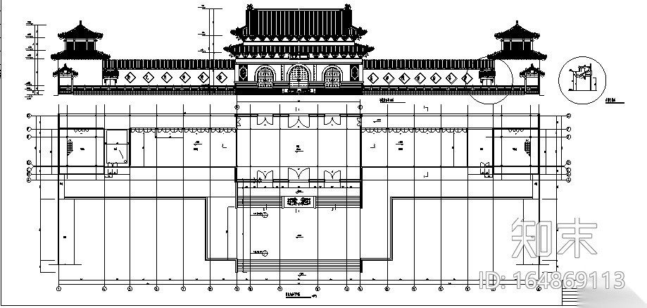 [广东]珠海普驼寺庙建筑设计施工图施工图下载【ID:164869113】