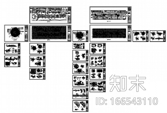 某商业街及车库顶板景观施工图cad施工图下载【ID:166543110】