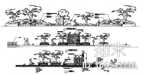 某商业街及车库顶板景观施工图cad施工图下载【ID:166543110】