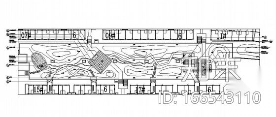 某商业街及车库顶板景观施工图cad施工图下载【ID:166543110】