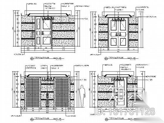 [江苏]特色现代风格四星级酒店室内装修施工图（含效果）施工图下载【ID:161761128】