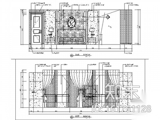 [江苏]特色现代风格四星级酒店室内装修施工图（含效果）施工图下载【ID:161761128】