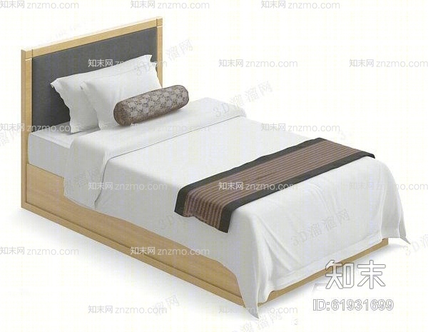 单人床173D模型下载【ID:61931699】