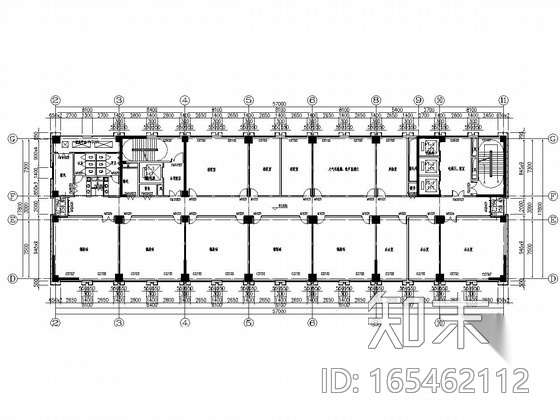 18层环保大楼幕墙施工图（明框玻璃幕墙cad施工图下载【ID:165462112】