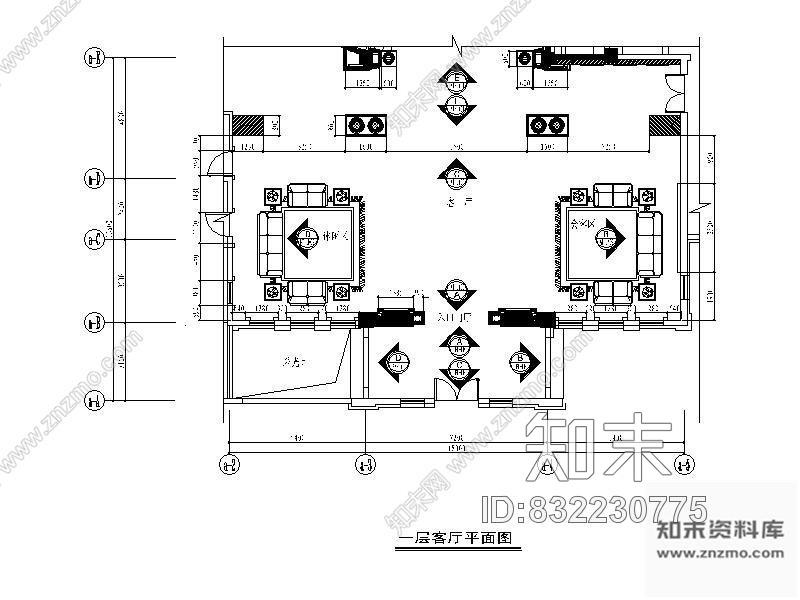 图块/节点别墅客厅详图cad施工图下载【ID:832230775】