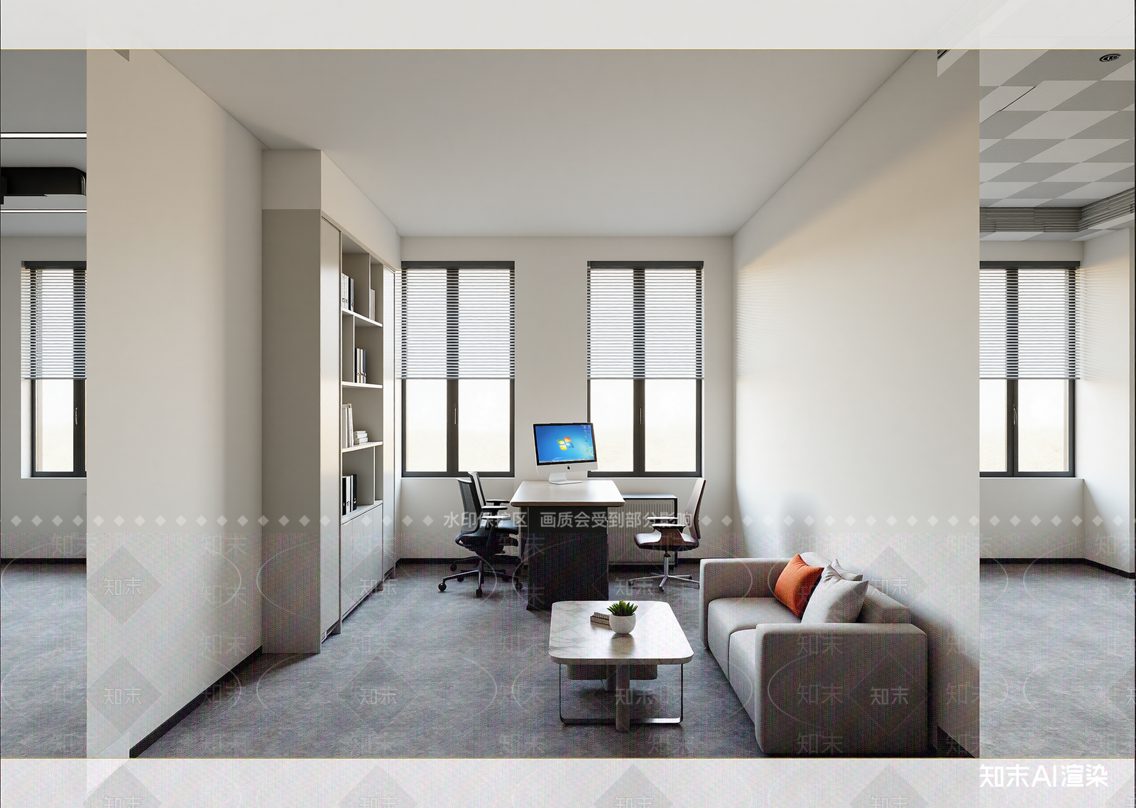 现代办公室3D模型下载【ID:1214587720】