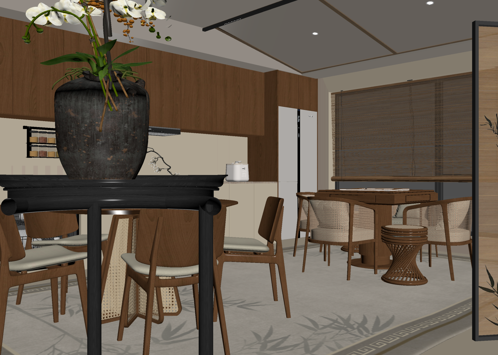 原木茶室3D模型下载【ID:1215146350】