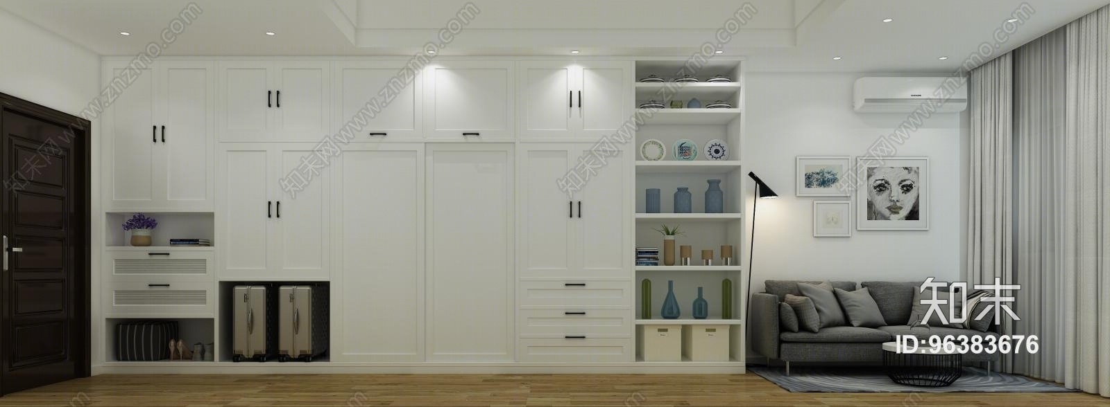 北欧客厅3D模型下载【ID:96383676】