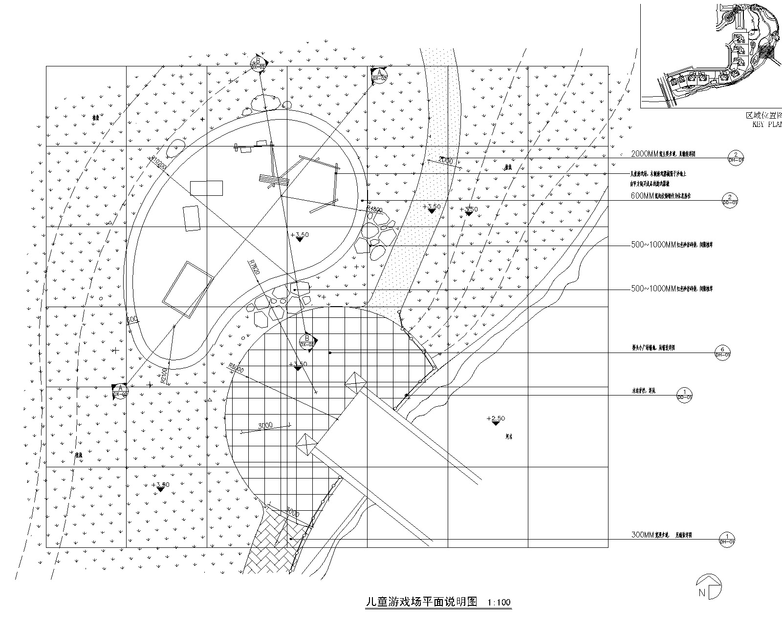 某别墅区景观设计施工图（英式风格)cad施工图下载【ID:161079199】