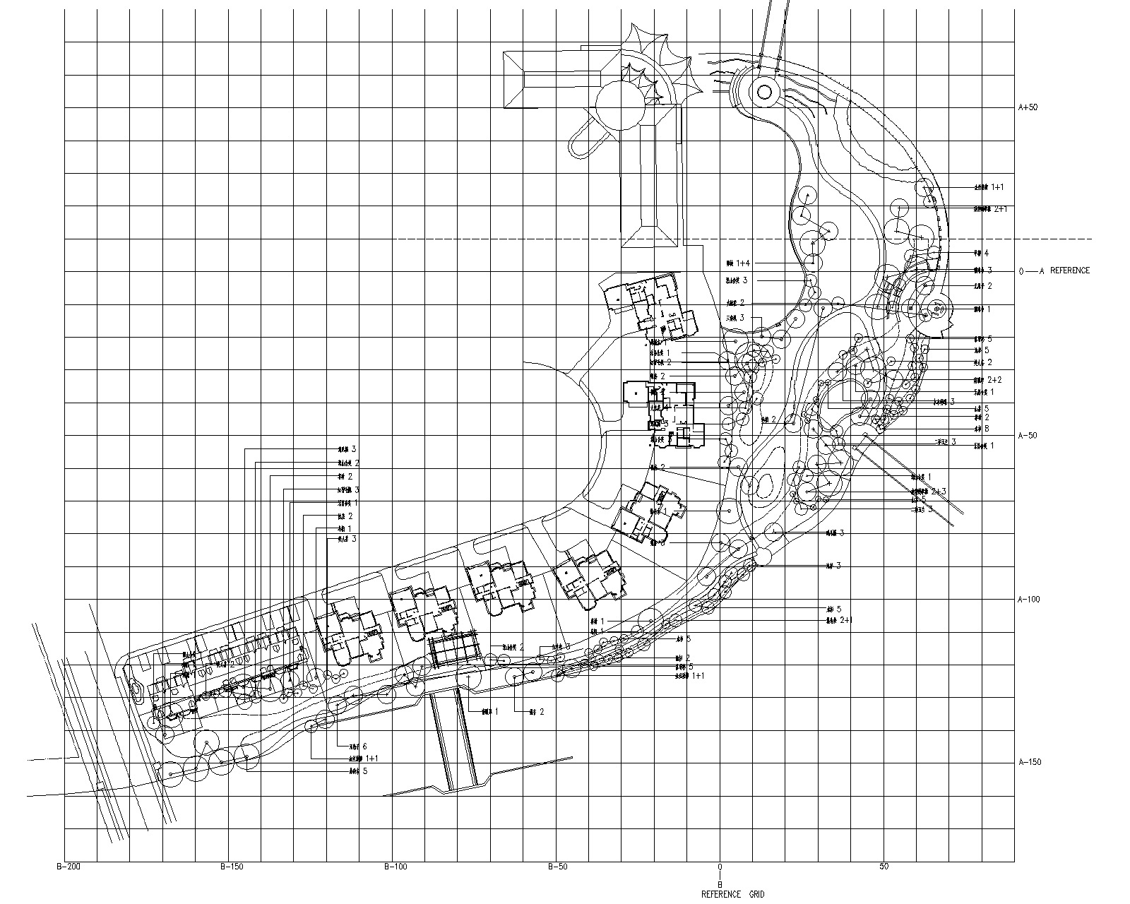 某别墅区景观设计施工图（英式风格)cad施工图下载【ID:161079199】