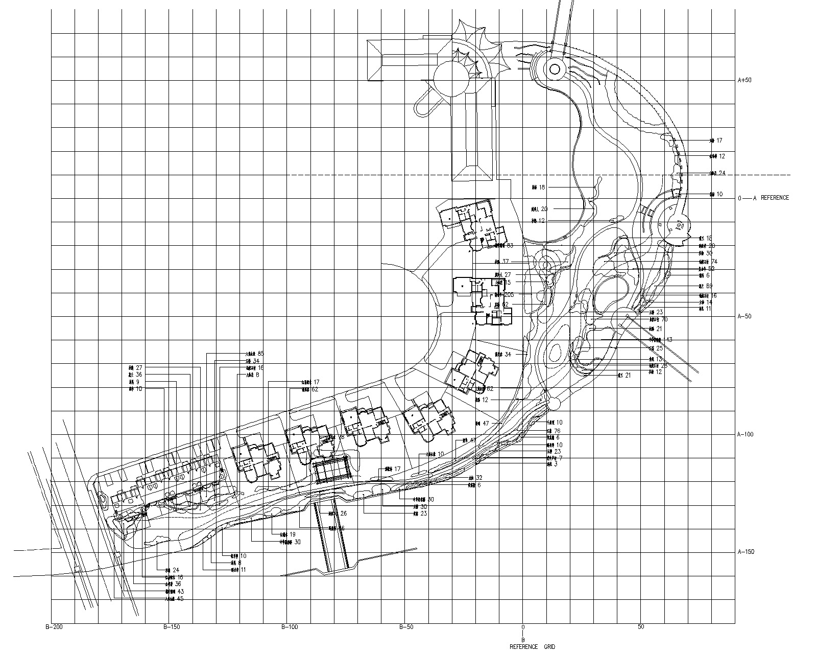 某别墅区景观设计施工图（英式风格)cad施工图下载【ID:161079199】