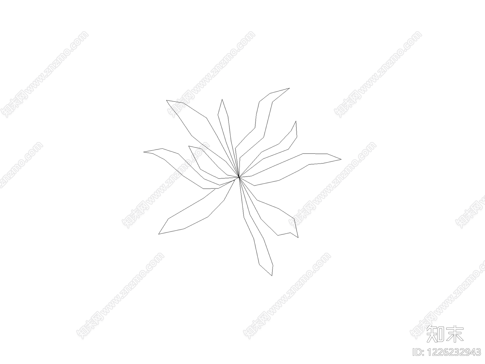 现代乔木种植CAD图纸