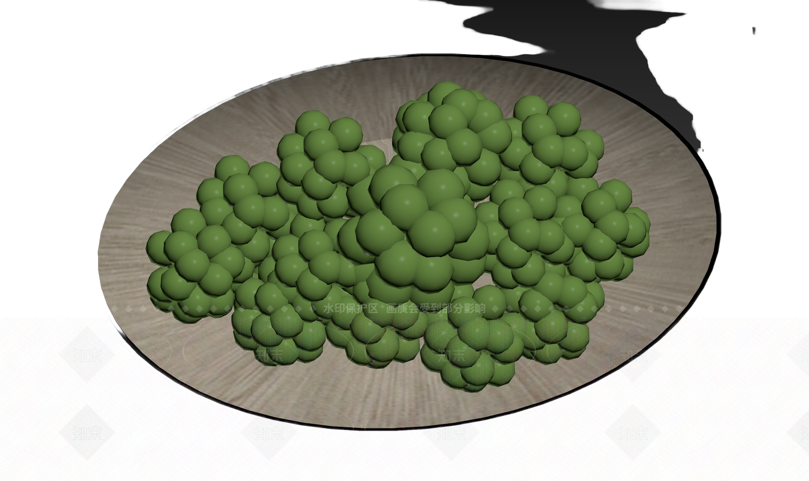 绿色球体装饰盘3D模型下载【ID:1205545164】