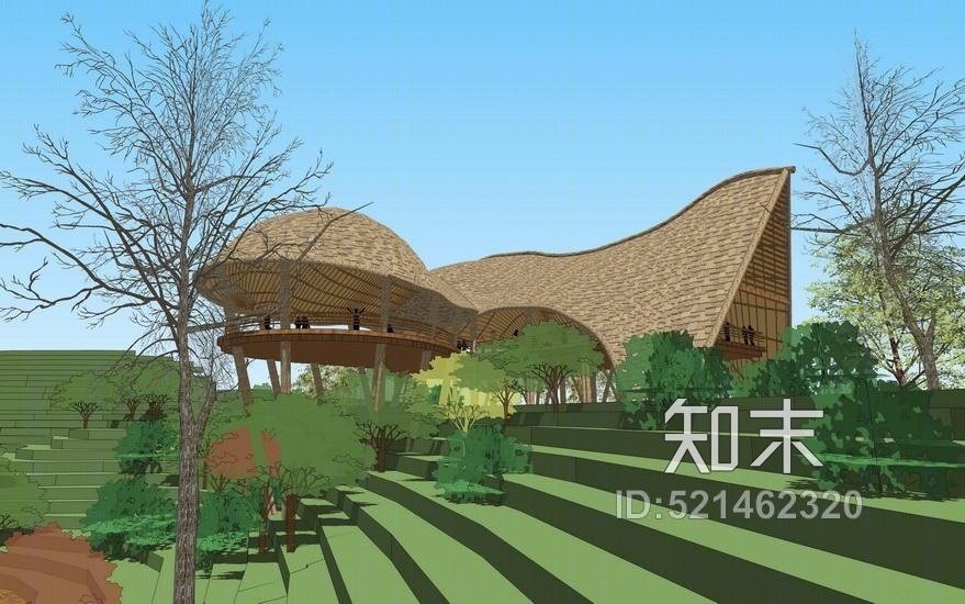 热带风情瞭望台SU模型下载【ID:521462320】
