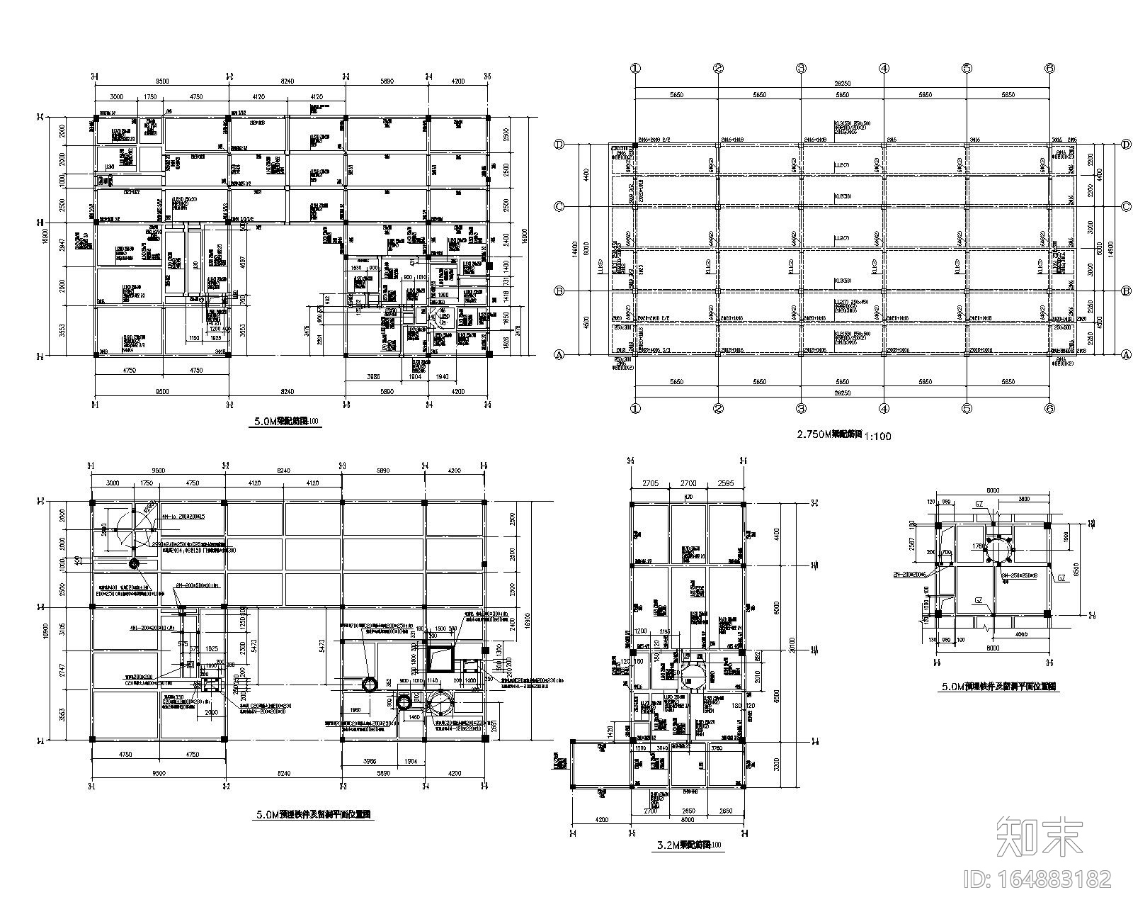 大型车间结构施工图钢结构屋面（含建筑图）cad施工图下载【ID:164883182】