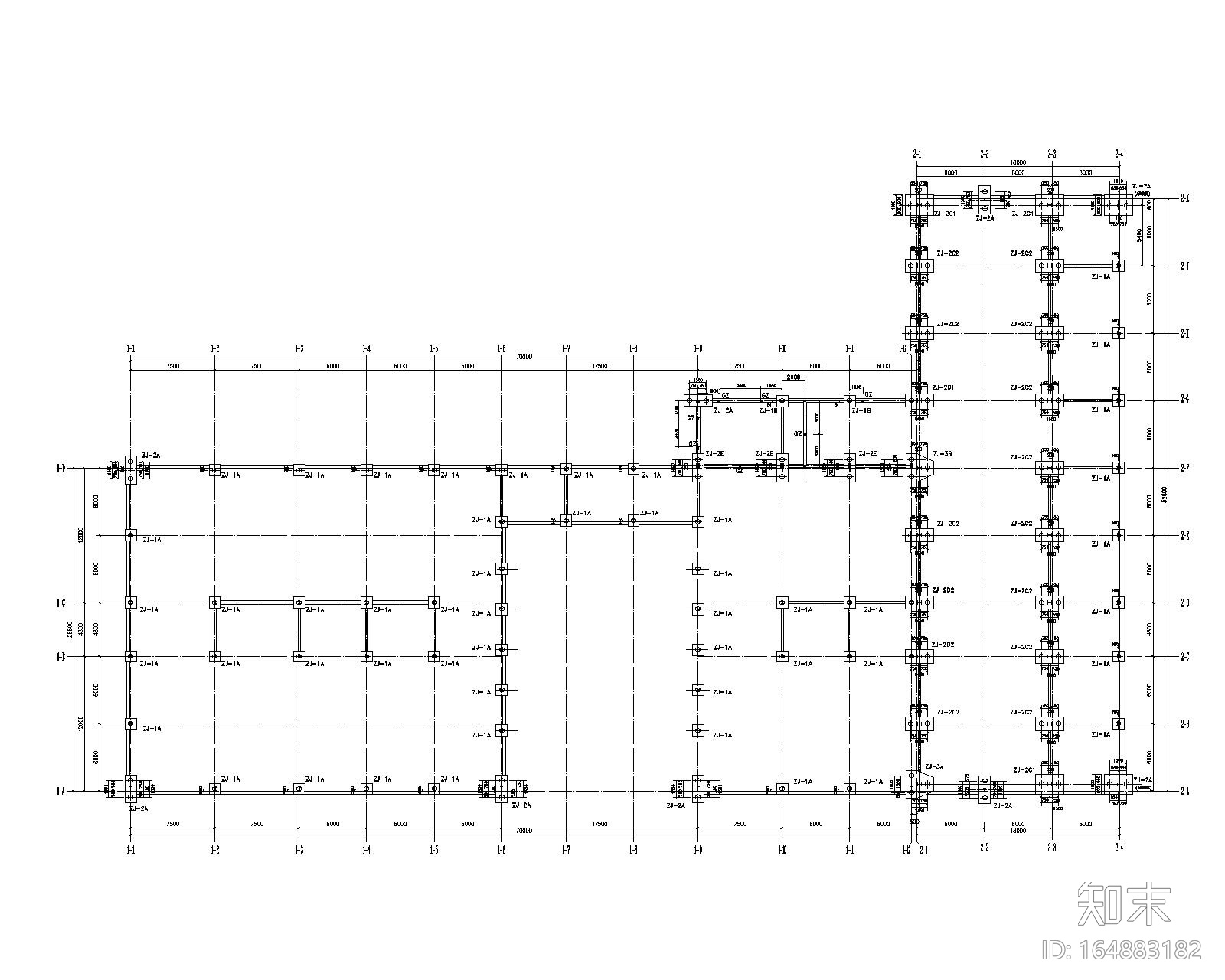 大型车间结构施工图钢结构屋面（含建筑图）cad施工图下载【ID:164883182】