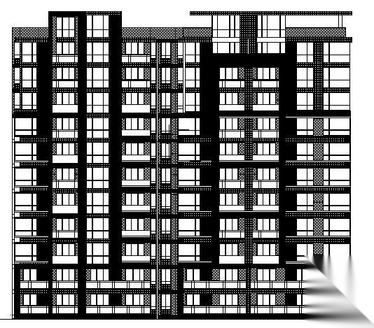 某十一层住宅楼建筑方案图cad施工图下载【ID:149848124】