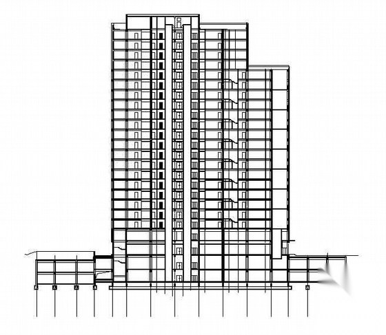 某二十二层综合楼建筑施工图施工图下载【ID:165945136】