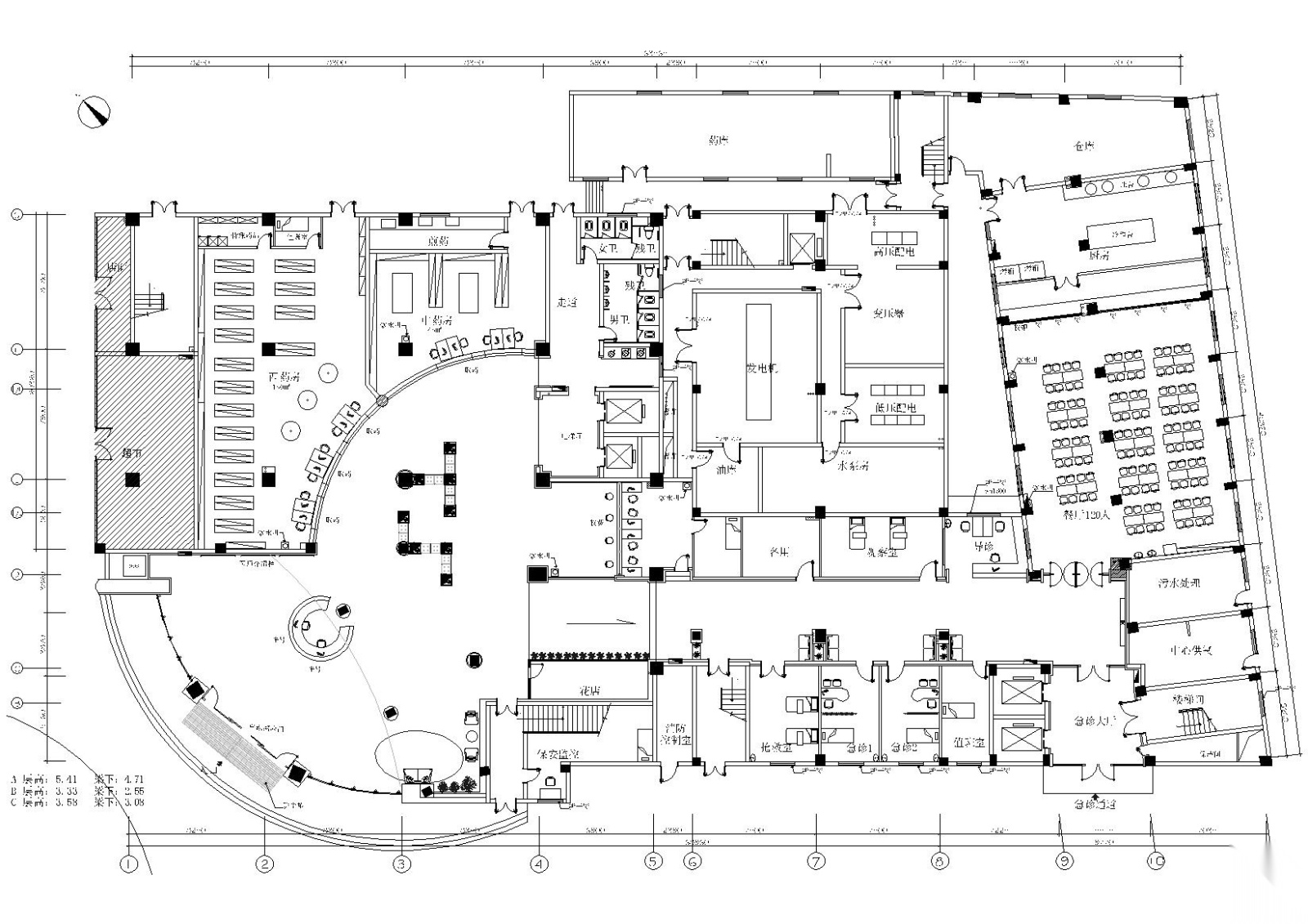 [广东]深圳港龙医院室内装饰设计项目施工图cad施工图下载【ID:160651101】