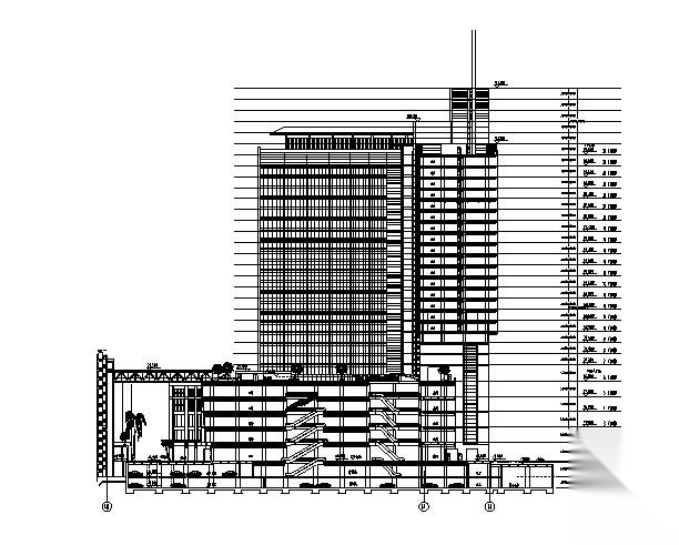 [上海]地标性超高层金融中心全套CA施工图（知名设计院...施工图下载【ID:151643179】