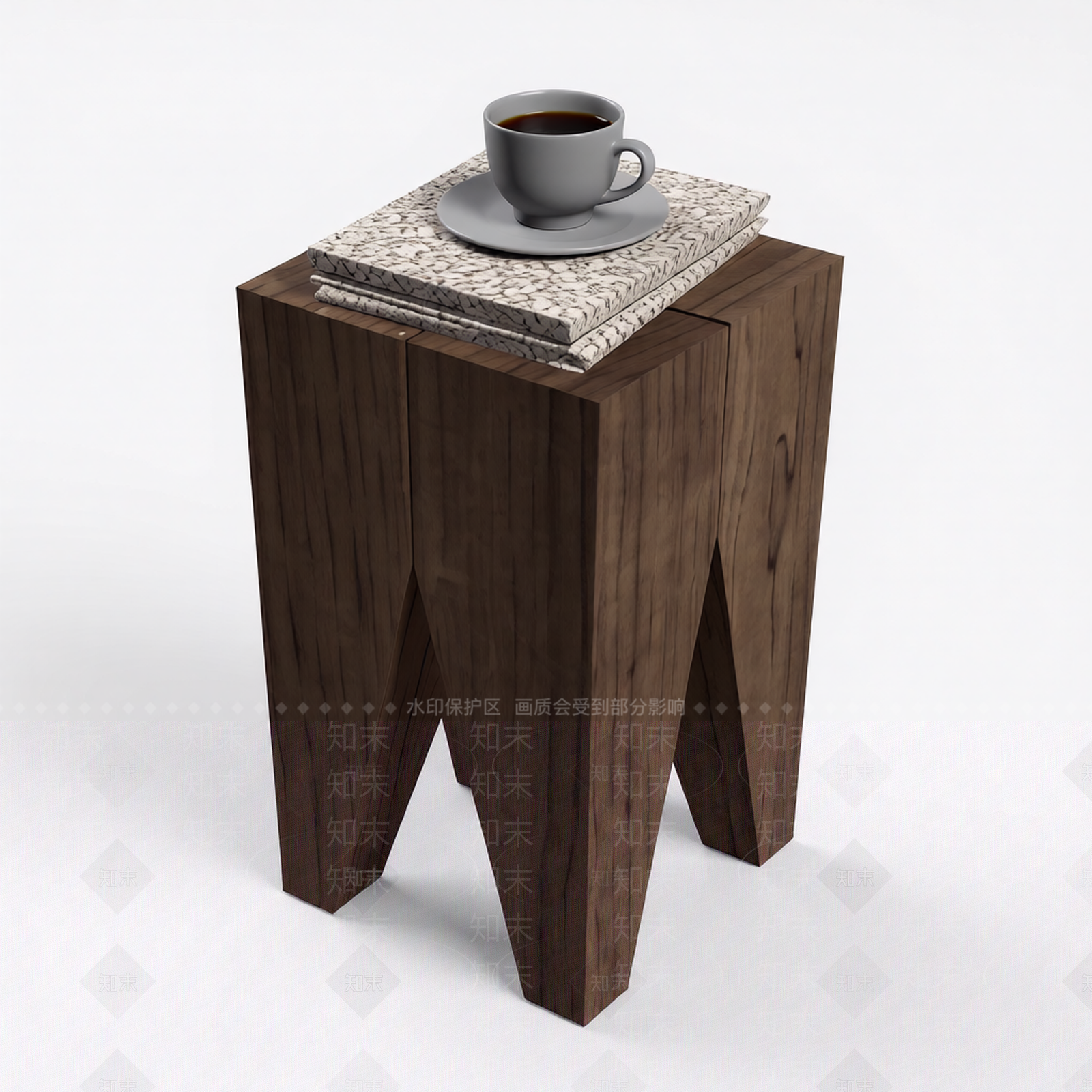 木质边几带装饰组合3D模型下载【ID:1206196982】