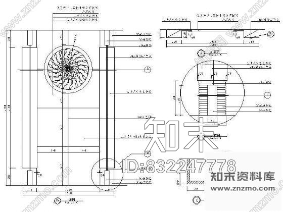 图块/节点背景装饰墙详图cad施工图下载【ID:832247778】