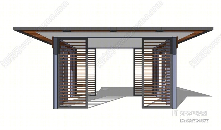 新中式凉亭SU模型下载【ID:430706877】