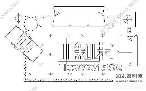 图块/节点沙发图块2cad施工图下载【ID:832315892】