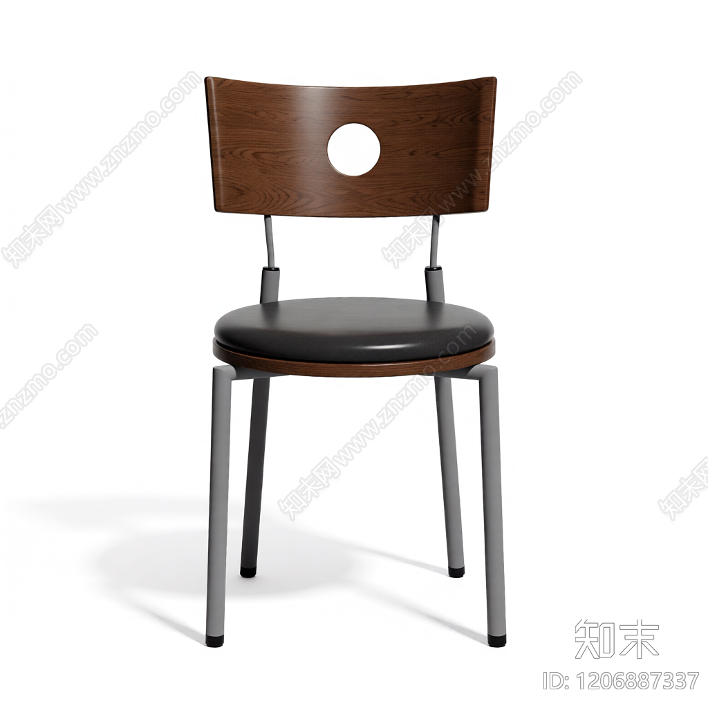 木背金属腿椅子3D模型下载【ID:1206887337】