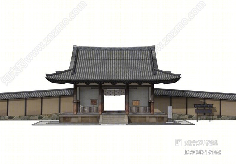 日式门头SU模型下载【ID:934319162】
