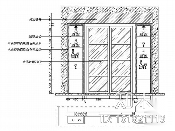 [上海]精品现代三居室样板间室内设计装修施工图cad施工图下载【ID:161821113】