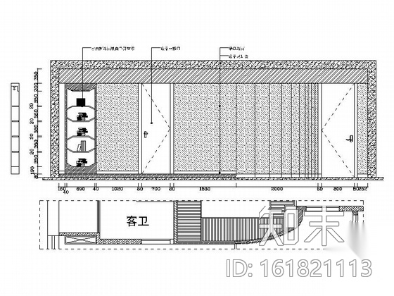 [上海]精品现代三居室样板间室内设计装修施工图cad施工图下载【ID:161821113】