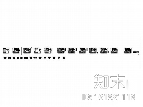 [上海]精品现代三居室样板间室内设计装修施工图cad施工图下载【ID:161821113】