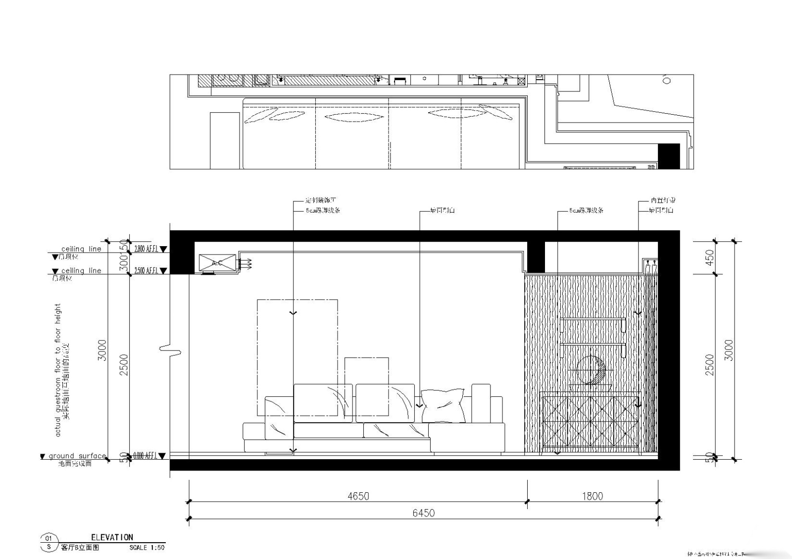 极简对白三居室住宅室内施工图+实景+3D模型施工图下载【ID:160015171】