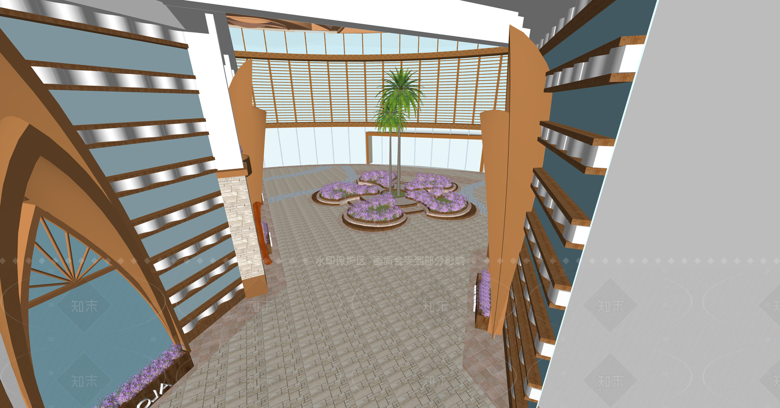 现代商业街SU模型下载【ID:1215982091】