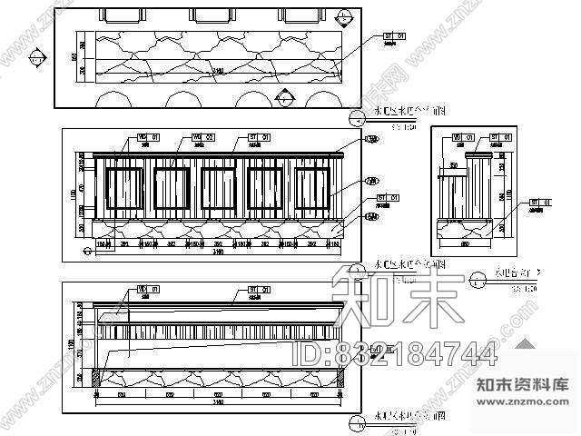 图块/节点售楼处水吧区吧台详图施工图下载【ID:832184744】
