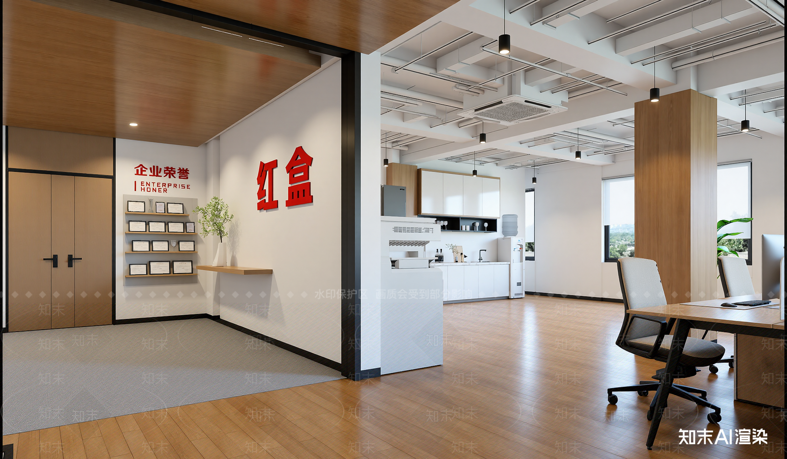 办公大厅3D模型下载【ID:1213948646】