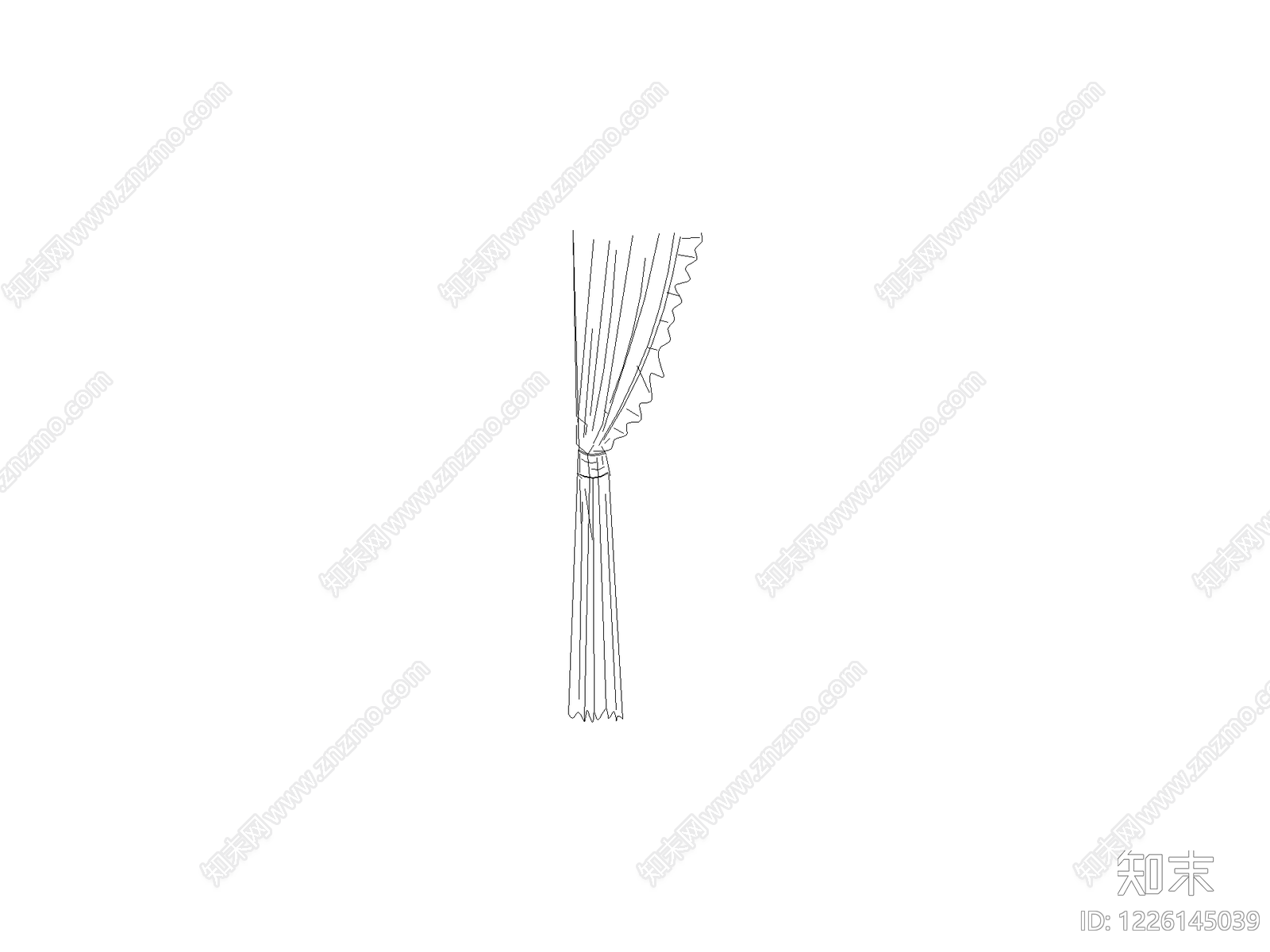 现代,新中式窗帘CAD图纸