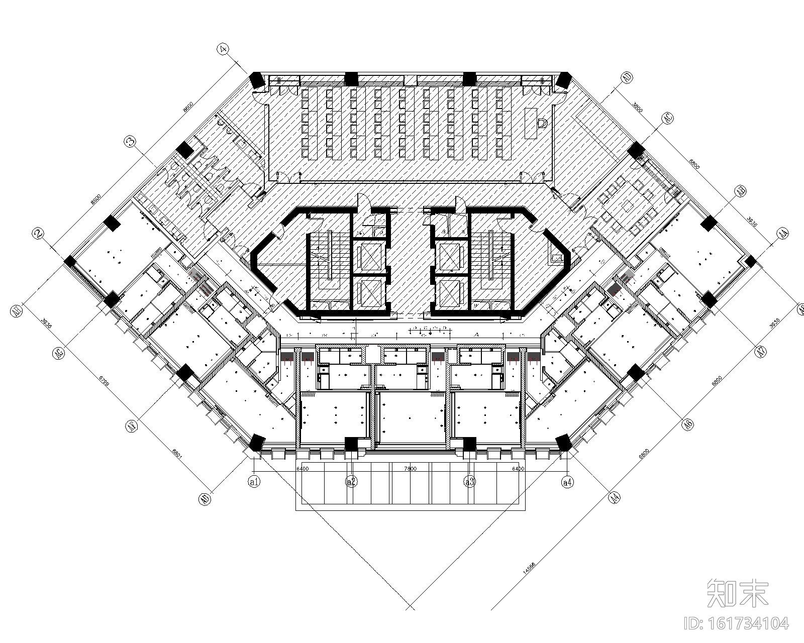 [武汉]光谷禧玥酒店客房层室内装修施工图cad施工图下载【ID:161734104】