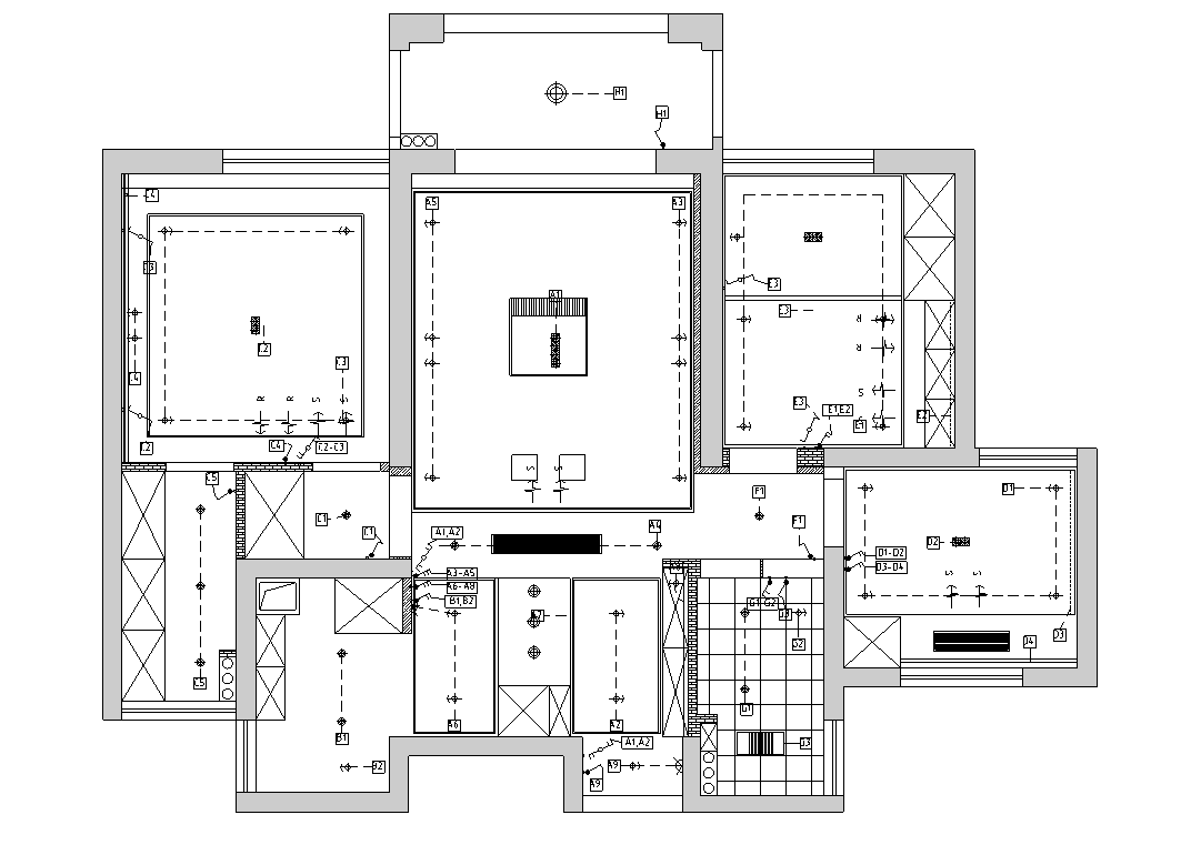 [浙江]温州87㎡现代北欧住宅施工图_效果图施工图下载【ID:168260133】