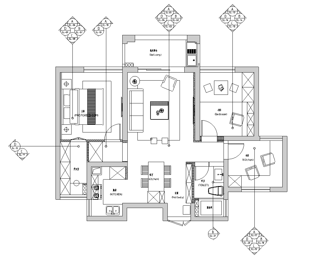 [浙江]温州87㎡现代北欧住宅施工图_效果图施工图下载【ID:168260133】