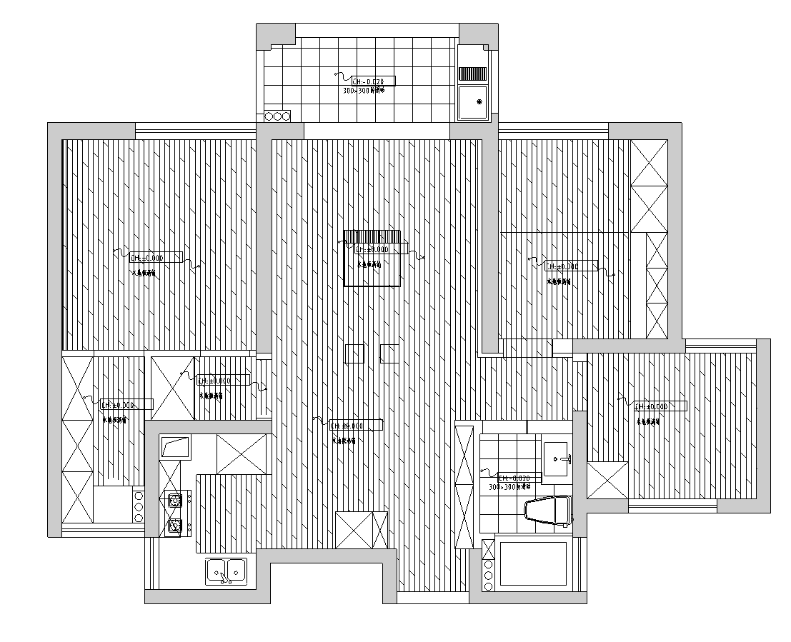 [浙江]温州87㎡现代北欧住宅施工图_效果图施工图下载【ID:168260133】