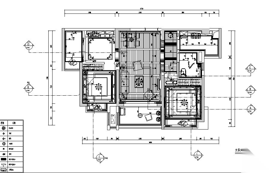 地中海风格三居室住宅设计施工图（附效果图+模型）cad施工图下载【ID:160500102】