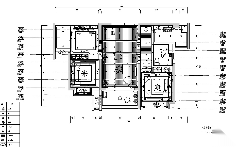 地中海风格三居室住宅设计施工图（附效果图+模型）cad施工图下载【ID:160500102】