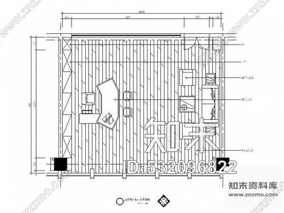 施工图书记办公室装修图cad施工图下载【ID:532096822】