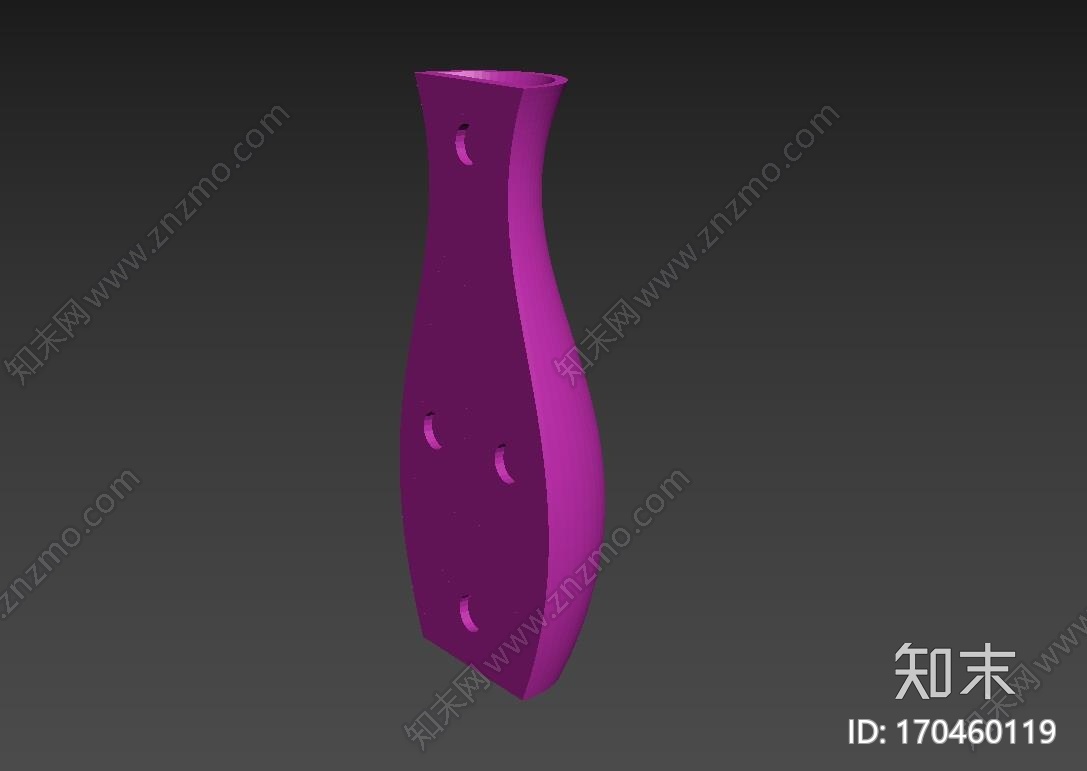 贴墙花瓶3d打印模型下载【ID:170460119】